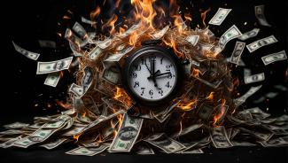 Burning Money and Ticking Clock 